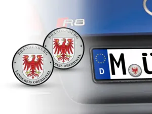 Aufkleber TÜV Landkreis Oberhavel Nummernschild plakette